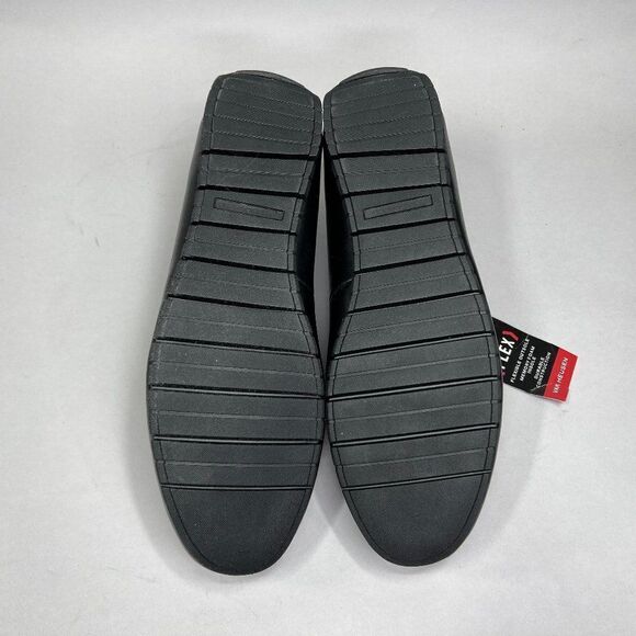 Van Heusen Rail Driving Loafers Men's Size 11 Black Leather Slip On Dress Shoes - Picture 9 of 11